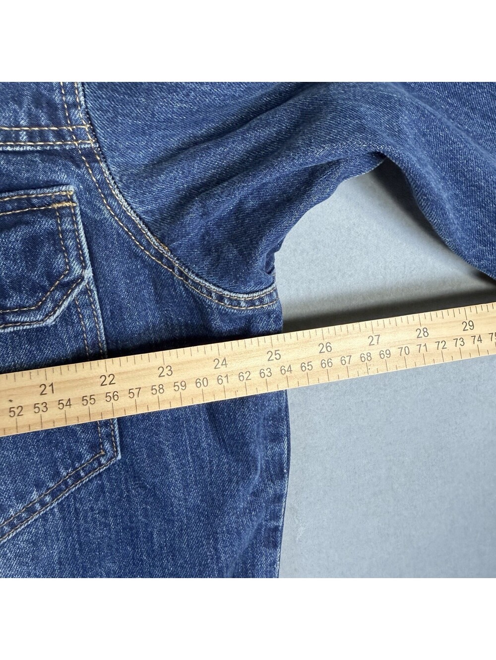 Lucky Brand Legend Selvedge Denim Trucker Jacket Mens Large Blue Buckle Back - Picture 7 of 9